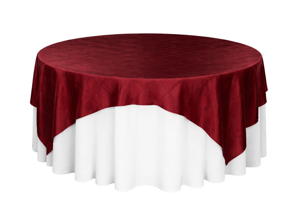 Red Black Pintuck Overlay