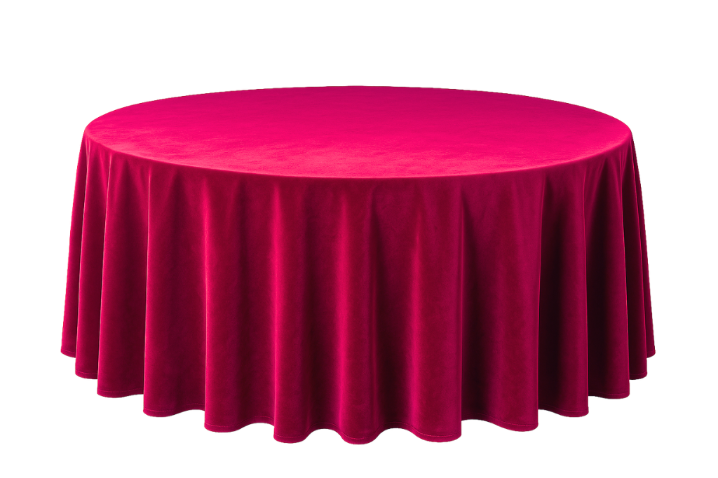 burgundy velvet tablecloth